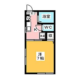 メゾン・リジェール 2階1Kの間取り