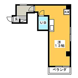 MKビル ワンルームの間取図画像