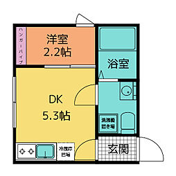 SOLA西新井 1DKの間取図画像