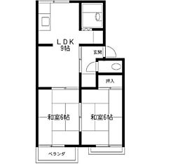 グランドタウン 2LDKの間取図画像