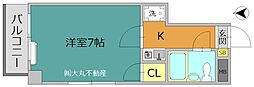 エステート亀有 1Kの間取図画像