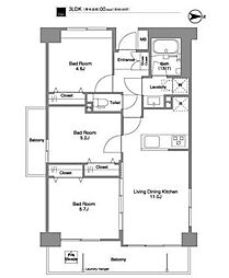 コンフォリア西荻北 5階3LDKの間取り