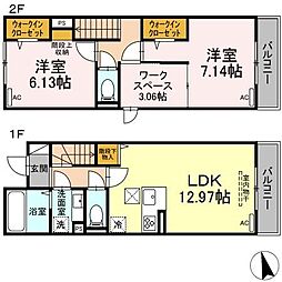 グラナーデ高井戸東 1階2SLDKの間取り