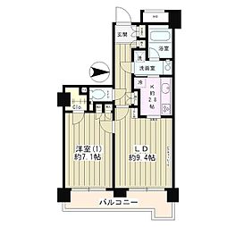 ラフィーネ阿佐谷 8階1LDKの間取り