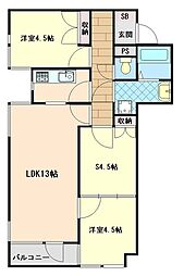 間取図画像 2SLDK