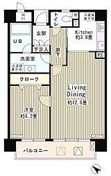 アステリオン松濤 3階1LDKの間取り
