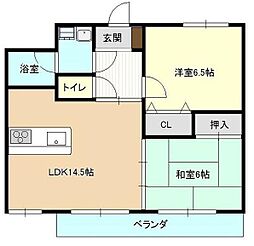 KODAヒルズ田園調布 1階2LDKの間取り