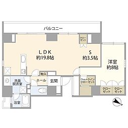 moderno torre sho-to 9階1SLDKの間取り