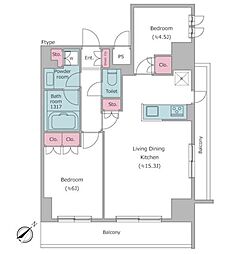 間取図画像 2LDK