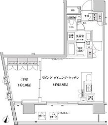 パークハビオ渋谷本町レジデンス 1LDKの間取図画像