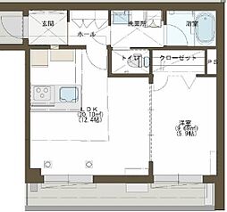 Central243 1LDKの間取図画像