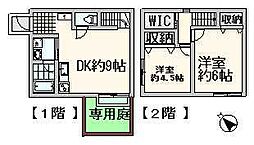 ウイスタリアフォレストサウス 2DKの間取図画像