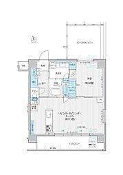 シエール自由が丘 1LDKの間取図画像