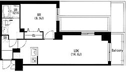 エスティメゾン中野富士見町 1LDKの間取図画像