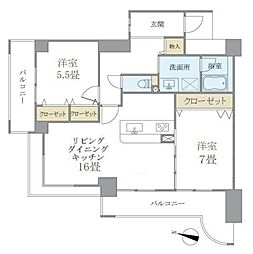 ハイム・ローゼ 2LDKの間取図画像
