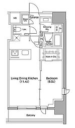 ザ・パークハビオ明大前 1LDKの間取図画像