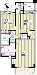 ピュアステージ千歳船橋 2LDKの間取図画像