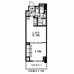 レジディア杉並方南町 1LDKの間取図画像