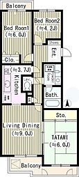 井の頭パークプラザ 3LDKの間取図画像