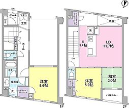 ソアラノーム碑文谷 2SLDKの間取図画像