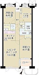 グランフォート目黒 3LDKの間取図画像