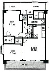 ティアヴェール 2LDKの間取図画像