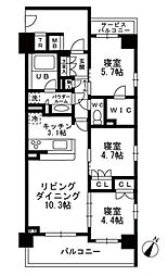 シャンピアグランデ深沢 3LDKの間取図画像