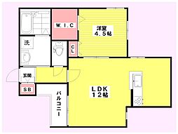 レジデンス中野中央 1LDKの間取図画像