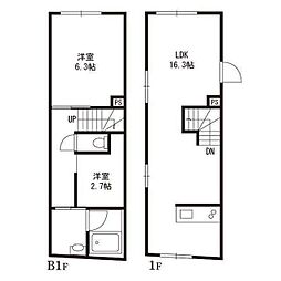 サニーレジデンス中野新橋 2LDKの間取図画像