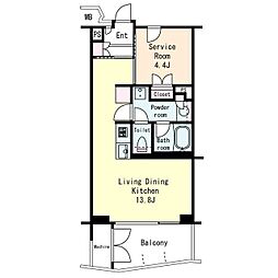 代々木参宮橋テラス 1LDKの間取図画像