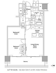 JIYUGAOKA MUSE SQUARE THE RESI 2LDKの間取図画像