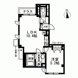 YayoiGarden 1LDKの間取図画像