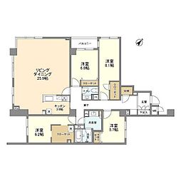 M2松原 4LDKの間取図画像