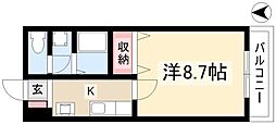 KHグランドール2 1Kの間取図画像