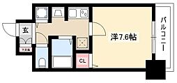プレサンス名古屋STATIONアライブ 7階1Kの間取り