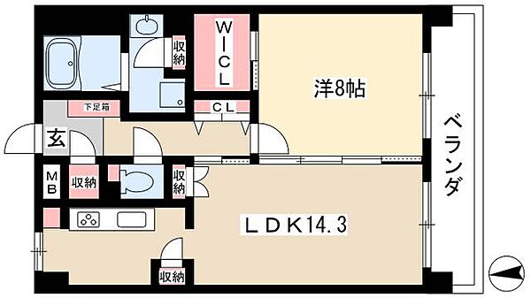 エルーデ　メイファ ｜愛知県名古屋市中川区野田2丁目(賃貸マンション1LDK・1階・58.50㎡)の写真 その2