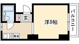 プレスイン名駅南 4階1Kの間取り