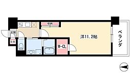 グランドソレイユ名駅 10階1Kの間取り