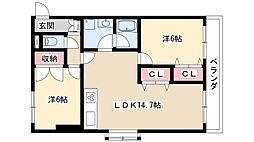 間取図画像 2LDK