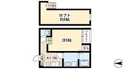stabilita道下町 1階1Kの間取り