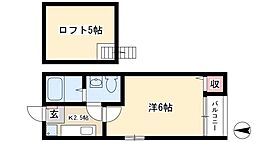 PRESIDENT名駅南 1階1Kの間取り