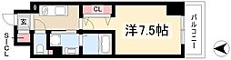 プレイズシード浅間町 10階1Kの間取り