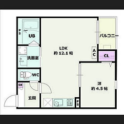 Jack aichiI 3階1LDKの間取り