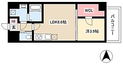 BMG RESIDENCE 9階1LDKの間取り