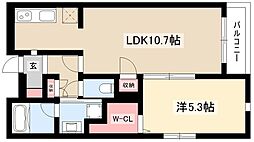 ディオール名駅 3階1LDKの間取り