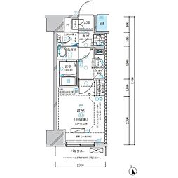 ディアレイシャス名古屋浄心 12階1Kの間取り