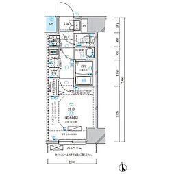 ディアレイシャス名古屋浄心 10階1Kの間取り