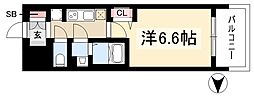 プレサンス名古屋駅ゲート 9階1Kの間取り