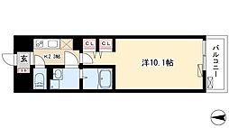 BRIO　名南 8階1Kの間取り