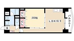 さくらHills名駅NORTH 7階1LDKの間取り